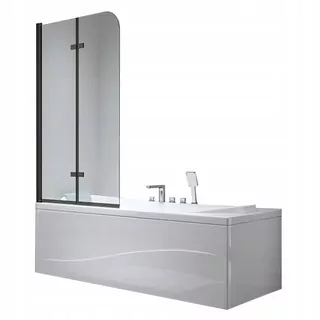 Hydrosan dvojdielna vaňová zástena, 100 x 140 cm, priehľadná